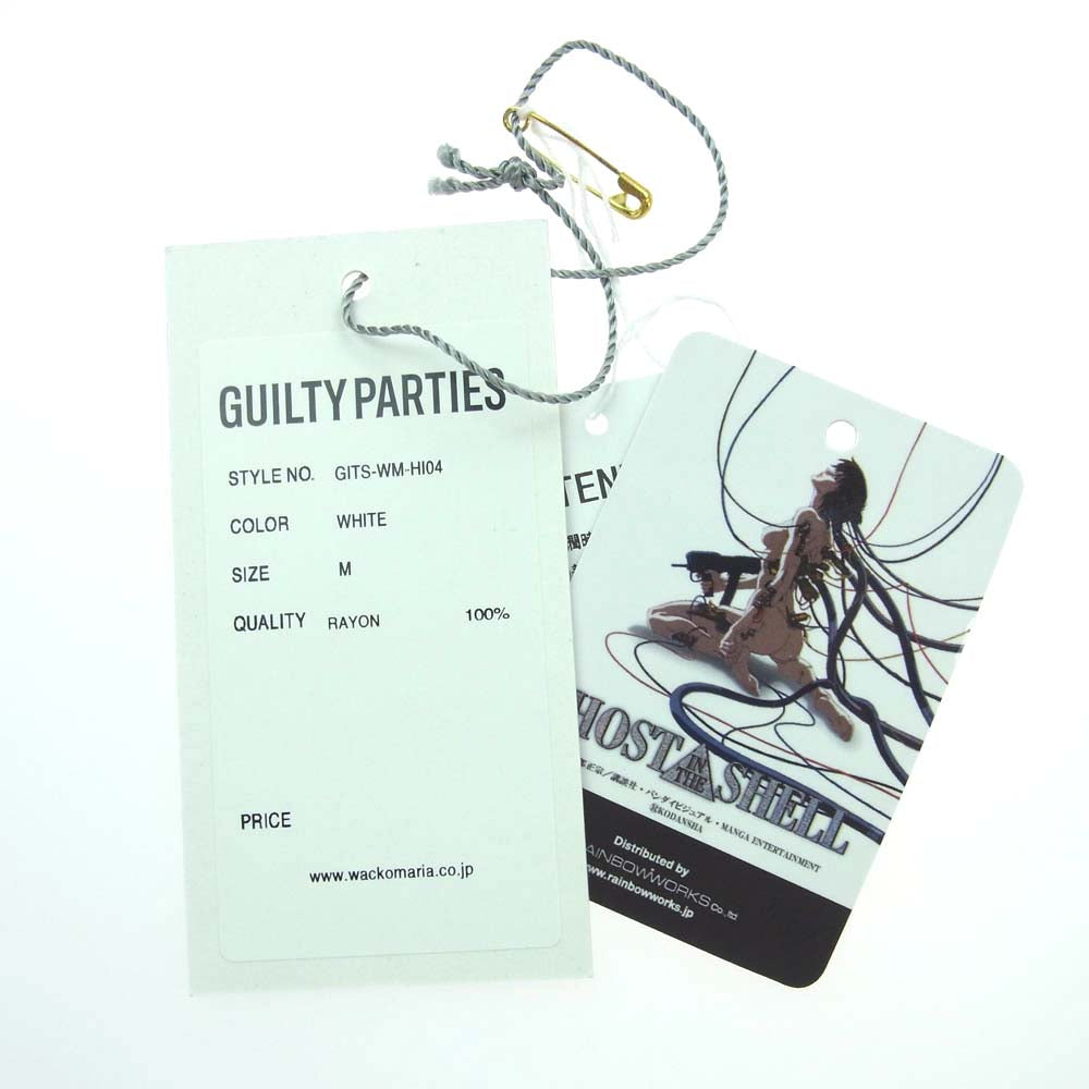 WACKO MARIA ワコマリア GHOST IN THE SHELL 攻殻機動隊 HAWAIIAN SHIRTハワイアン アロハ シャツ ホワイト系 M【美品】【中古】