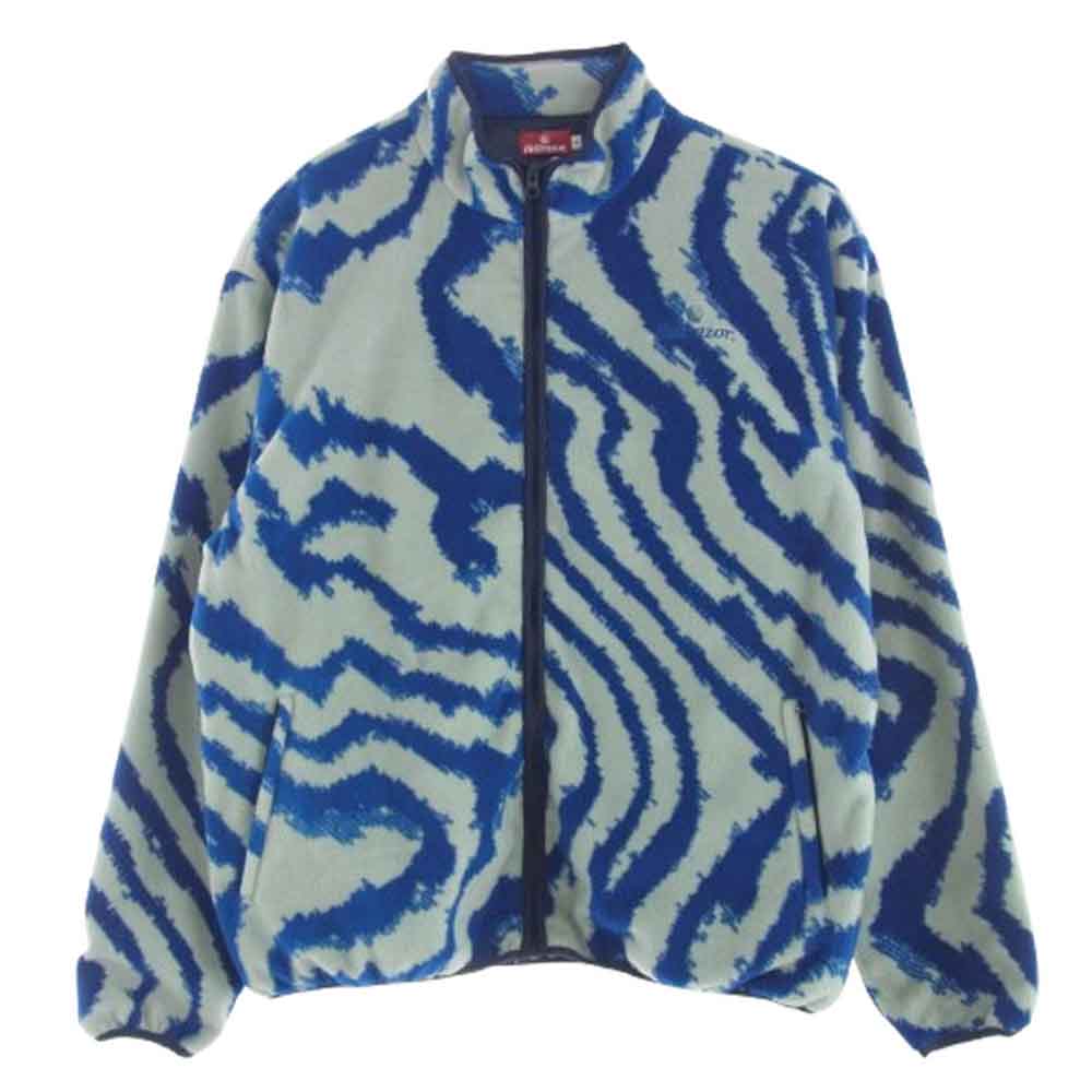 ヘルレイザー 総柄 フリース ジャケット ブルー系 XL【中古】