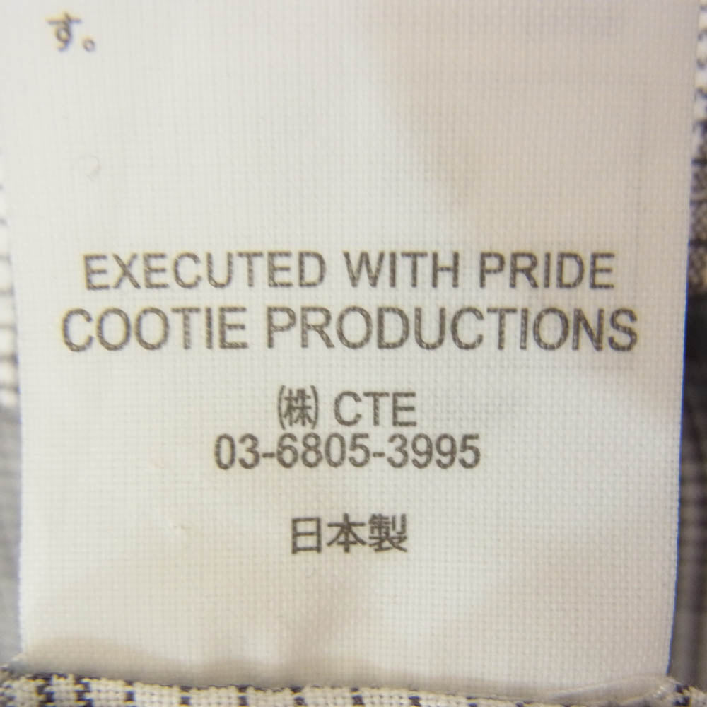 COOTIE クーティー Ombre Check L/S Shirt コットン オンブレ チェック シャツ ブラック系 L【中古】