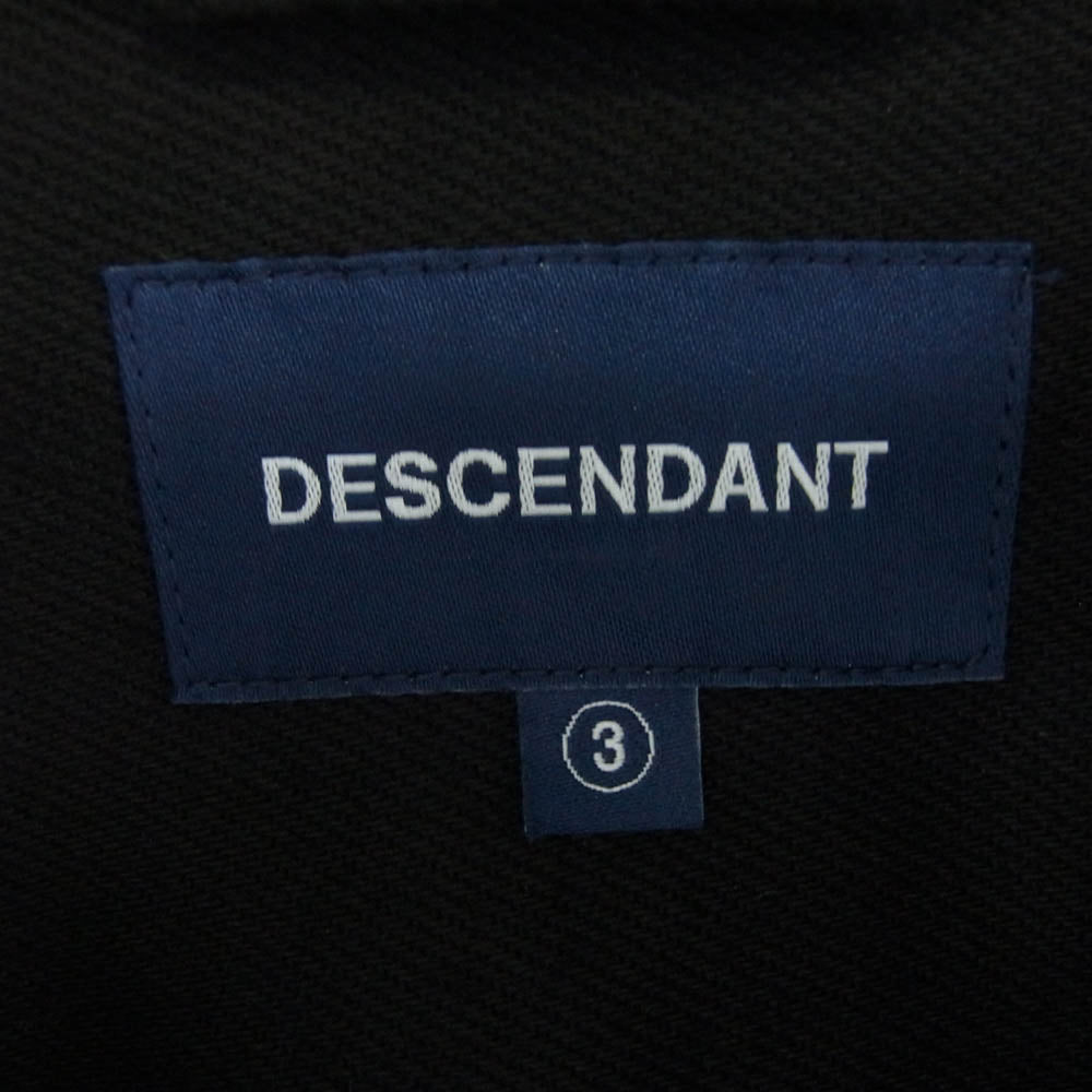 DESCENDANT ディセンダント BRONSON ORGANIC COTTON TWILL LS SHIRT 長袖 シャツ ブラック系 3【中古】