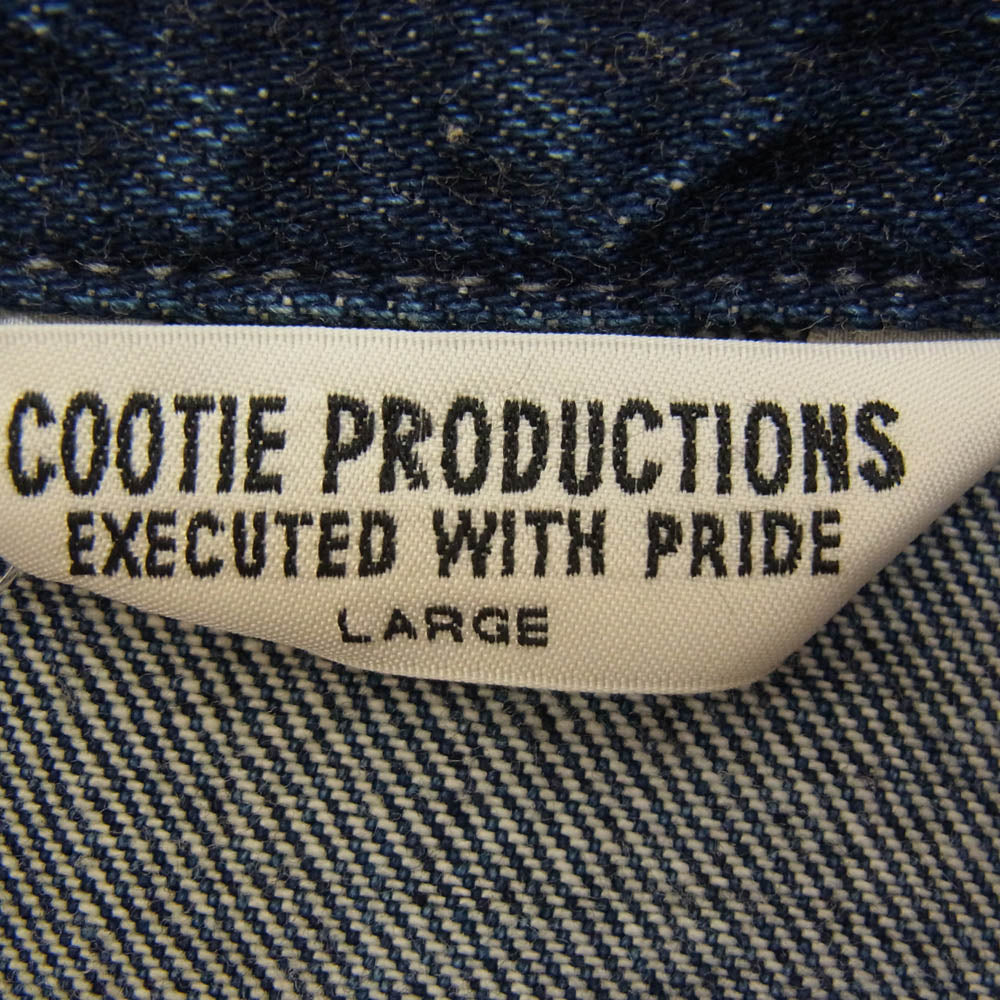 COOTIE クーティー Denim Zip Up Work Jacket  デニム ワーク ジャケット インディゴブルー系 L【中古】