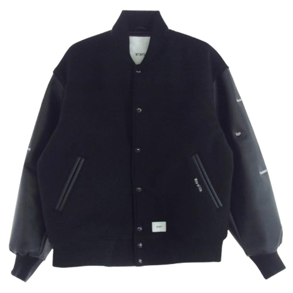WTAPS ダブルタップス 24AW 242CWDT-JKM06 BC / Jacket / WOPL Melton Synthetic メルトン シンセティック ジャケット スタジャン ブラック系 02【極上美品】【中古】