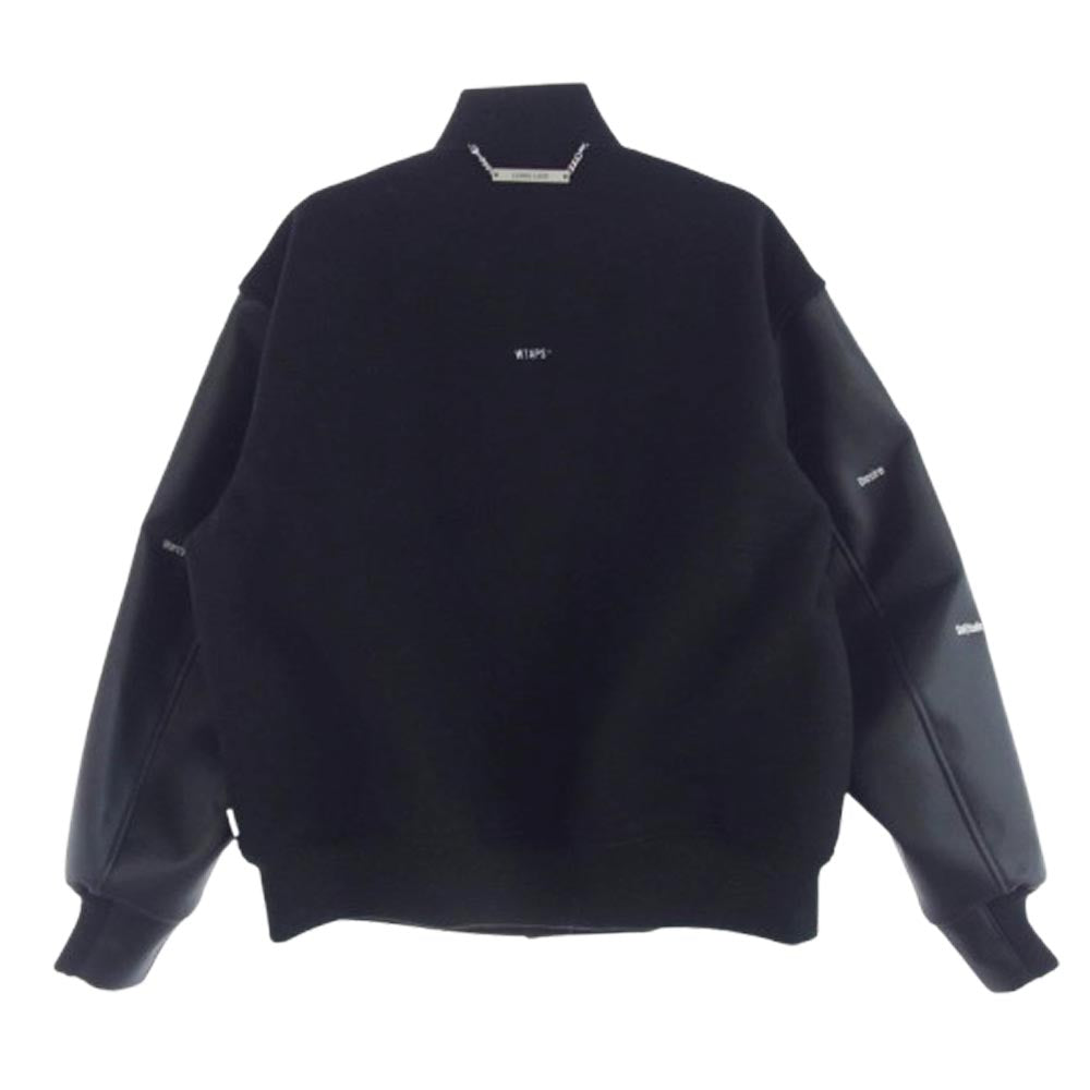 WTAPS ダブルタップス 24AW 242CWDT-JKM06 BC / Jacket / WOPL Melton Synthetic メルトン シンセティック ジャケット スタジャン ブラック系 02【極上美品】【中古】