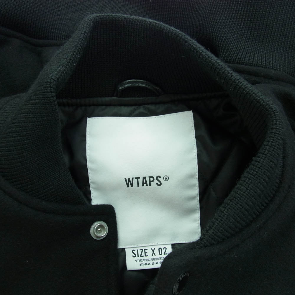 WTAPS ダブルタップス 24AW 242CWDT-JKM06 BC / Jacket / WOPL Melton Synthetic メルトン シンセティック ジャケット スタジャン ブラック系 02【極上美品】【中古】