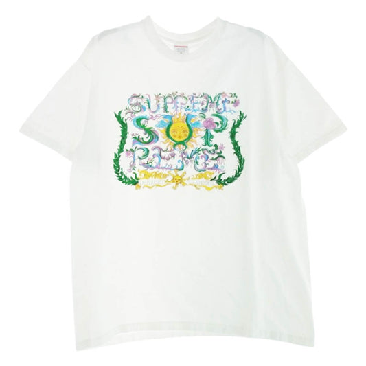 Supreme シュプリーム 21SS Crest Tee プリント 半袖 Tシャツ ホワイト系 M【中古】