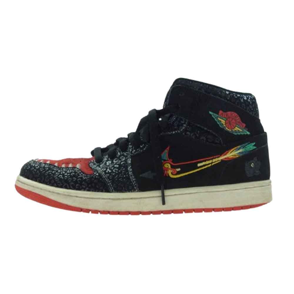 NIKE ナイキ DN4904-001 Air Jordan 1 Mid Siempre Familia エアジョーダン1 ミッド シエンプレ ファミリア ハイカット スニーカー ブラック系 レッド系 29cm【中古】