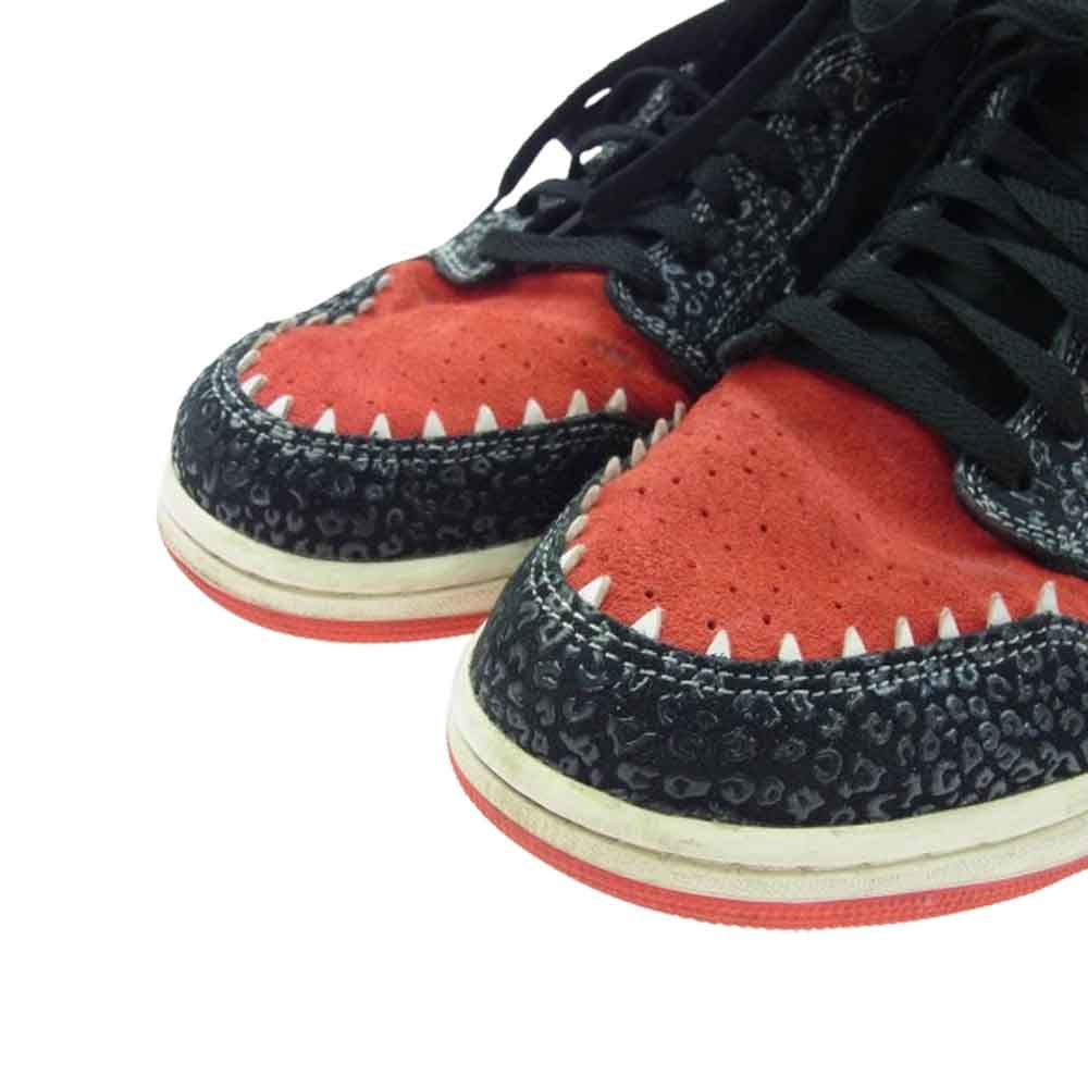 NIKE ナイキ DN4904-001 Air Jordan 1 Mid Siempre Familia エアジョーダン1 ミッド シエンプレ ファミリア ハイカット スニーカー ブラック系 レッド系 29cm【中古】