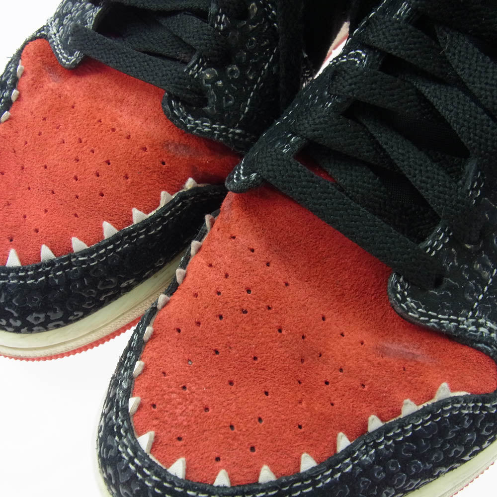 NIKE ナイキ DN4904-001 Air Jordan 1 Mid Siempre Familia エアジョーダン1 ミッド シエンプレ ファミリア ハイカット スニーカー ブラック系 レッド系 29cm【中古】