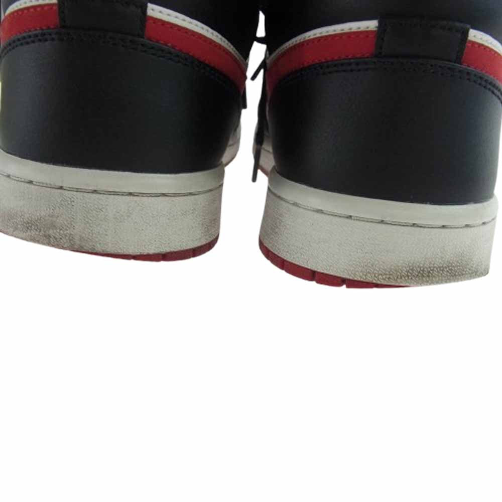 NIKE ナイキ 554724-122 Air Jordan 1 Mid White Gym Red Black エアジョーダン1 ミッド ホワイト ジムレッド ハイカット スニーカー ホワイト系 ブラック系 レッド系 28.5cm【中古】