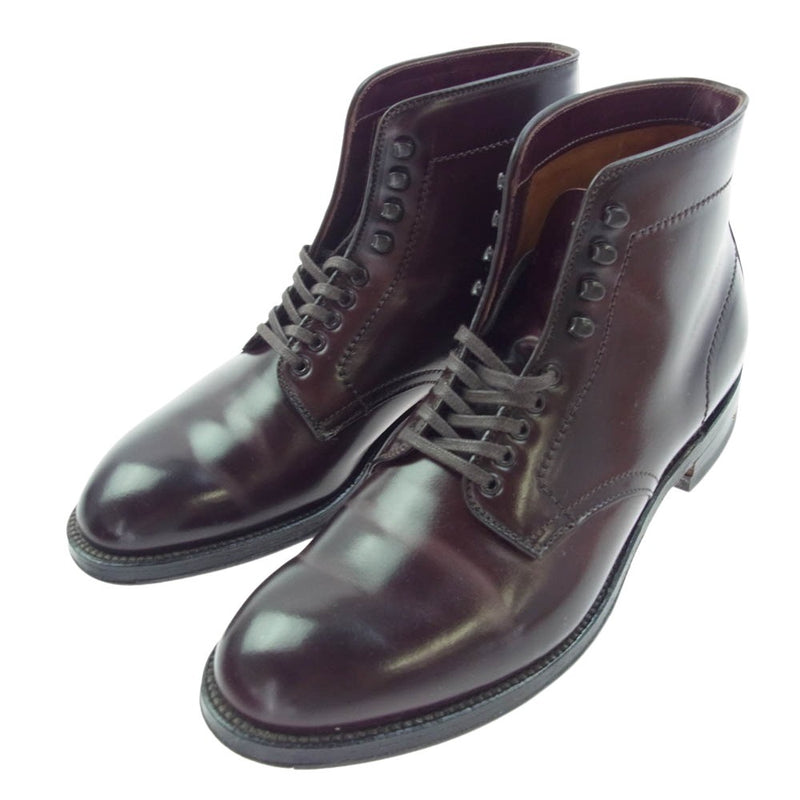 ALDEN オールデン 4561 ダークバーガンディコードバン プレーントゥ レースアップ ブーツ ブラウン系 8D【中古】