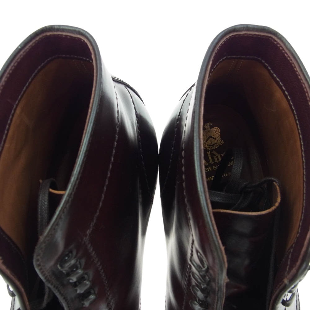 ALDEN オールデン 4561 ダークバーガンディコードバン プレーントゥ レースアップ ブーツ ブラウン系 8D【中古】