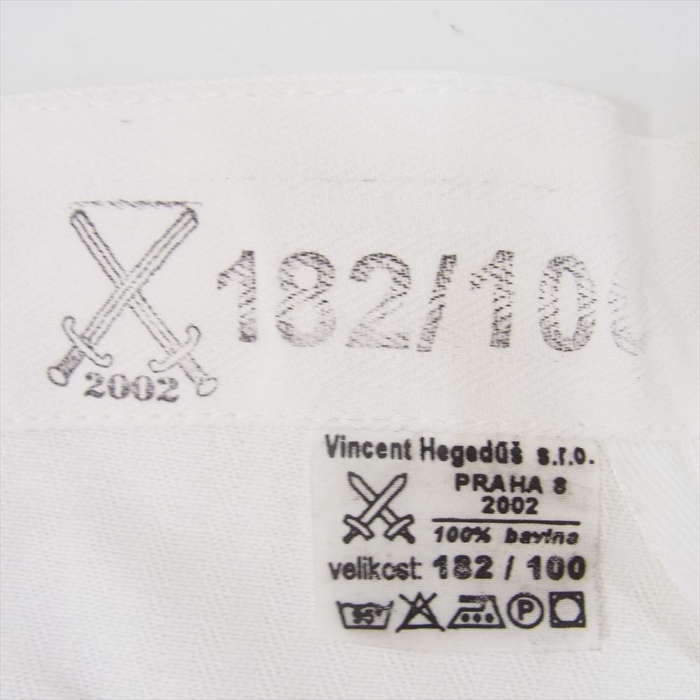 チェコ軍 ヘリンボーン コック パンツ スノーカモ ミリタリー イージーパンツ ホワイト系 サイズ表記無【中古】