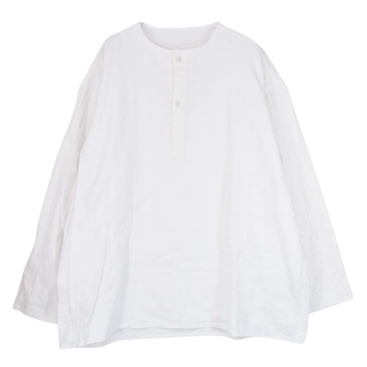 ロシア軍 Deadstock Henry Neck Sleeping Shirts ヘンリーネック スリーピング シャツ ホワイト系 サイズ表記無【中古】