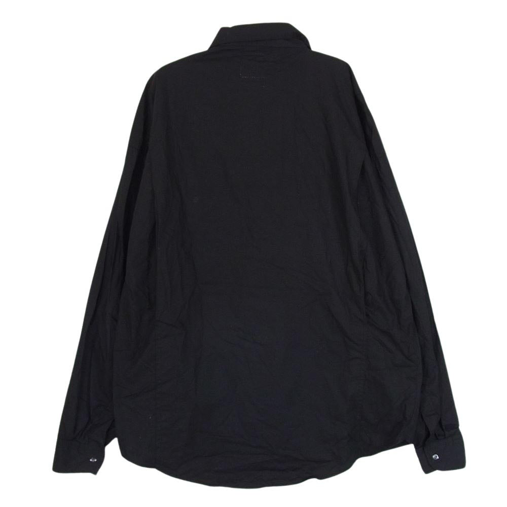 グーチ コットン インド製 ボタン ロングスリーブ 長袖 シャツ ブラック系 M【中古】