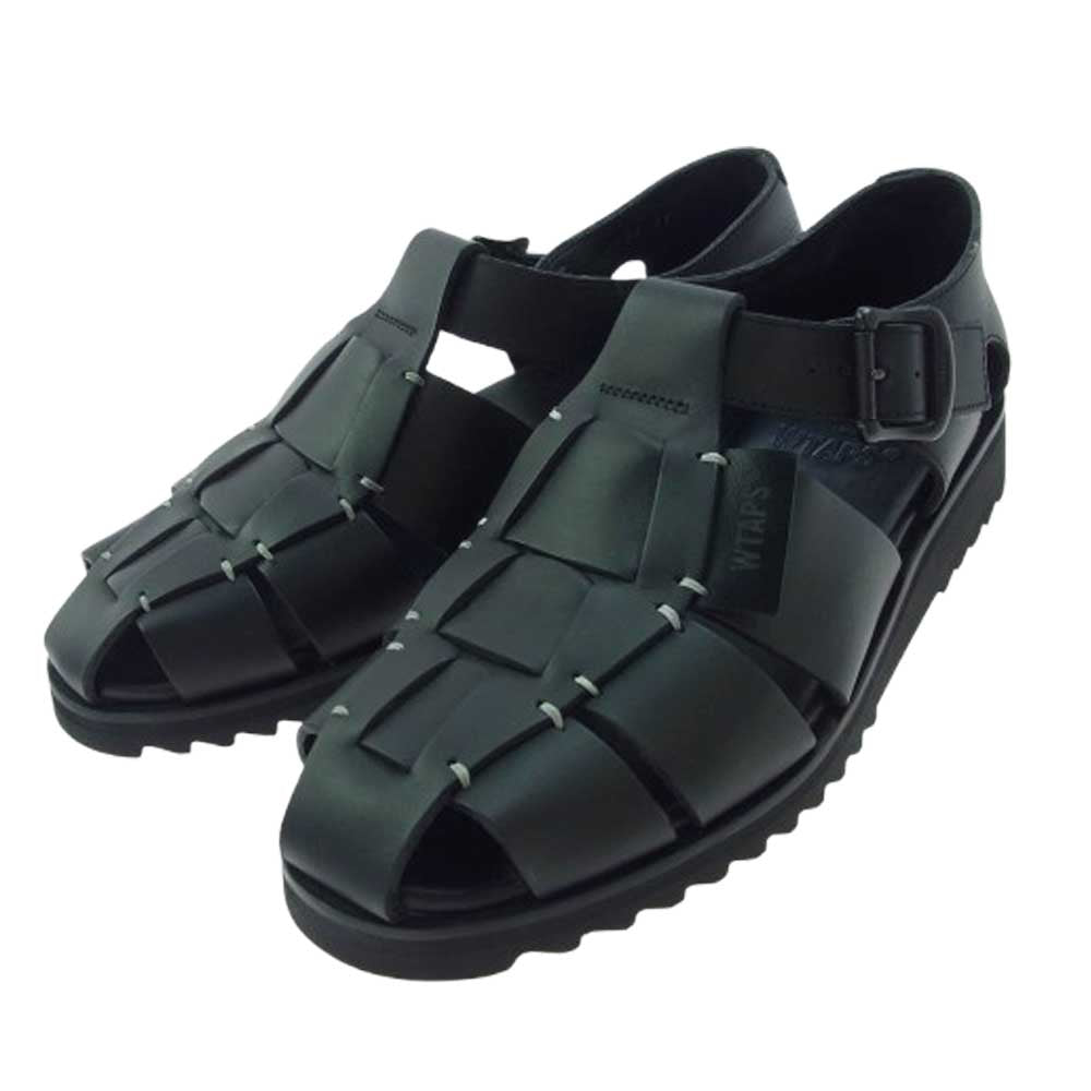WTAPS ダブルタップス 241PJ48D-FW01S PARABOOT パラブーツ Pacific Sport レザー シューズ サンダル ブラック系 EU41【中古】