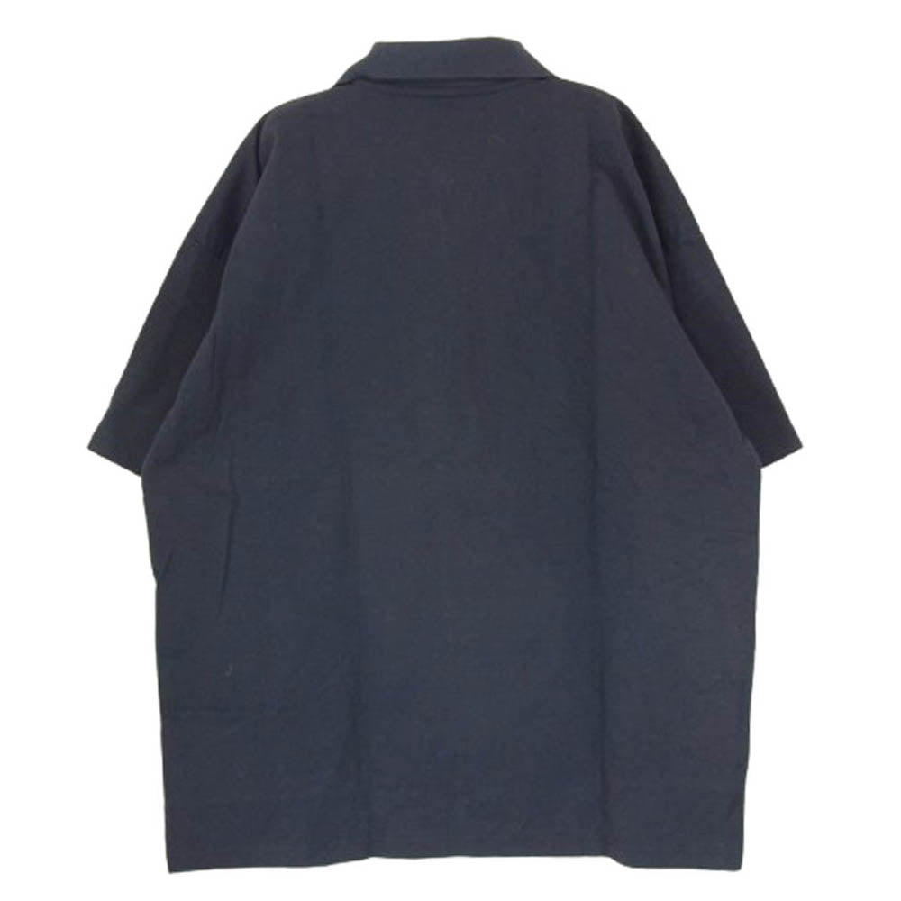 DESCENDANT ディセンダント CROSS PADDLE POLO SS クロス パドル ロゴ 刺繍 ポロ 半袖 Tシャツ ネイビー系 4【中古】