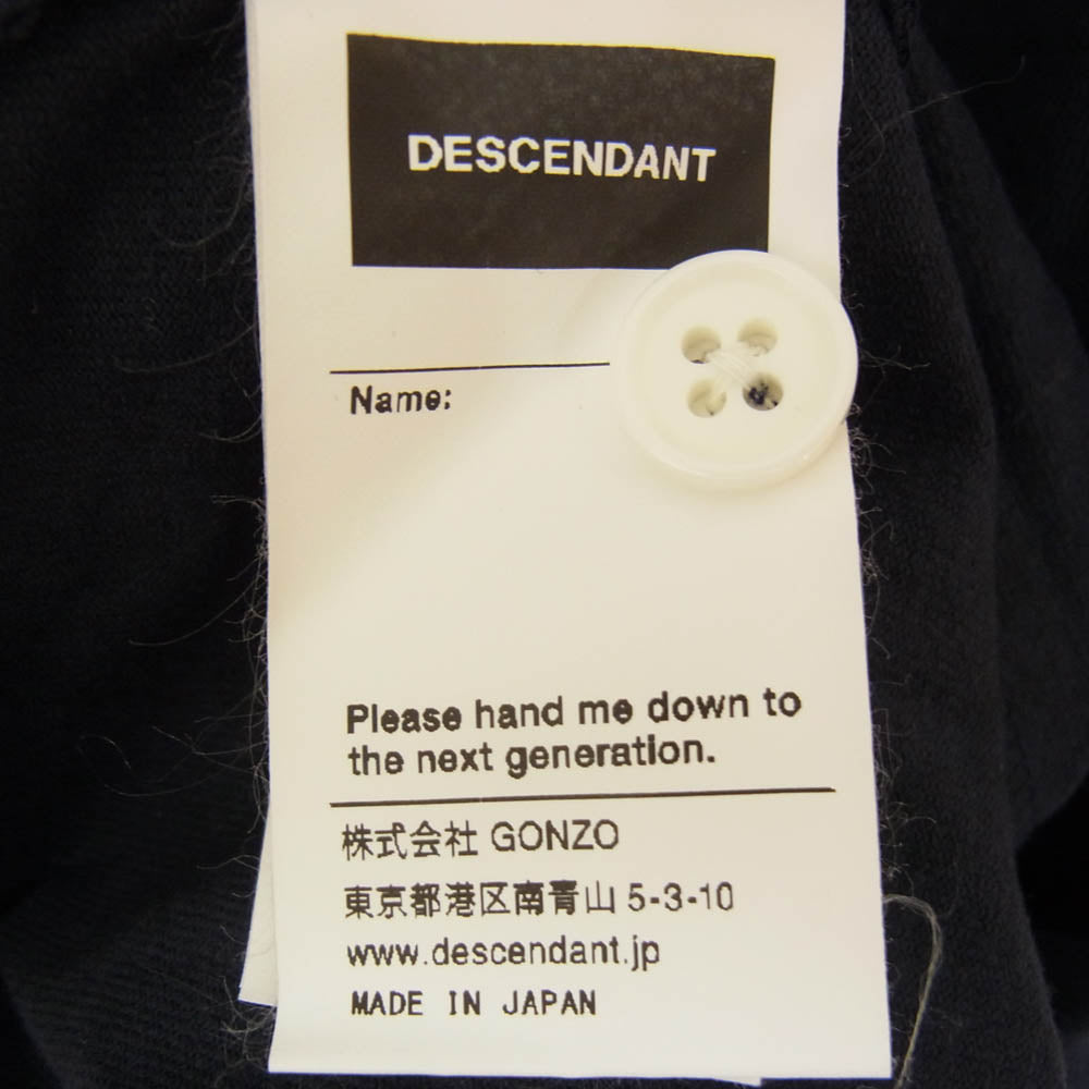 DESCENDANT ディセンダント CROSS PADDLE POLO SS クロス パドル ロゴ 刺繍 ポロ 半袖 Tシャツ ネイビー系 4【中古】
