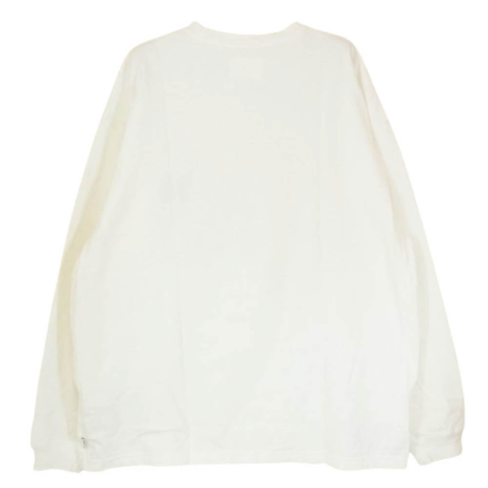 WTAPS ダブルタップス 23SS 232ATDT-CSM06 AII 01 LS COTTON PROTECT コットン プロテクト ロゴ 刺繍 カットソー 長袖 Tシャツ ホワイト系 X02【中古】