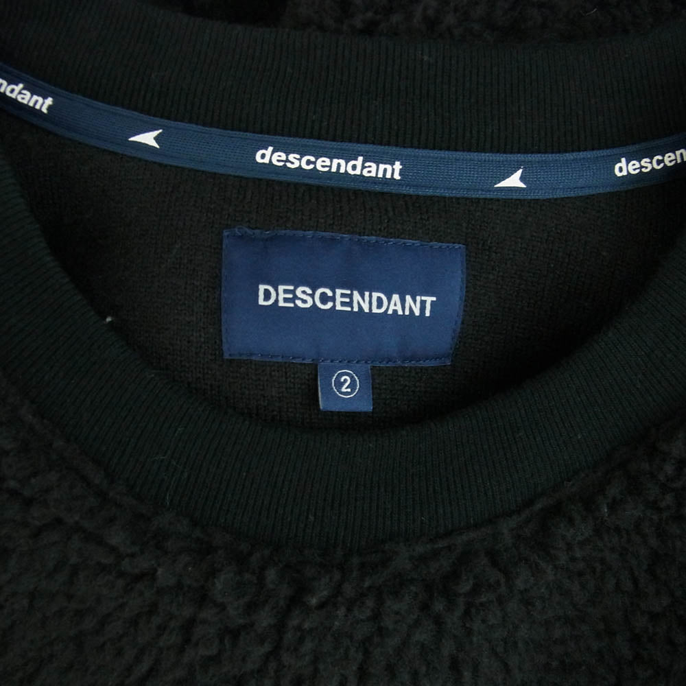 DESCENDANT ディセンダント Horizon Fleece Crew Neck フリース クルーネック スウェット ブラック ブラック系 2【中古】
