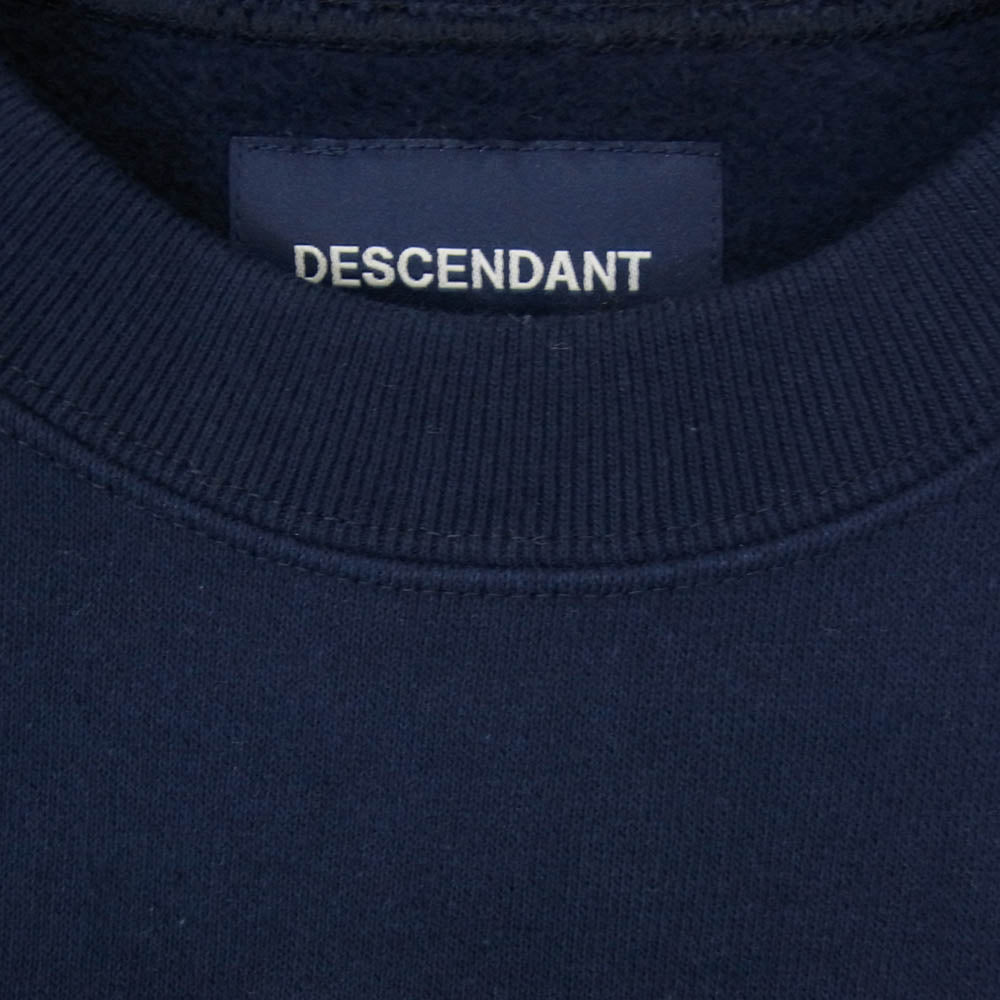 DESCENDANT ディセンダント 24AW DIRT CREW NECKクルーネック トレーナー スウェット ネイビー系 2【中古】