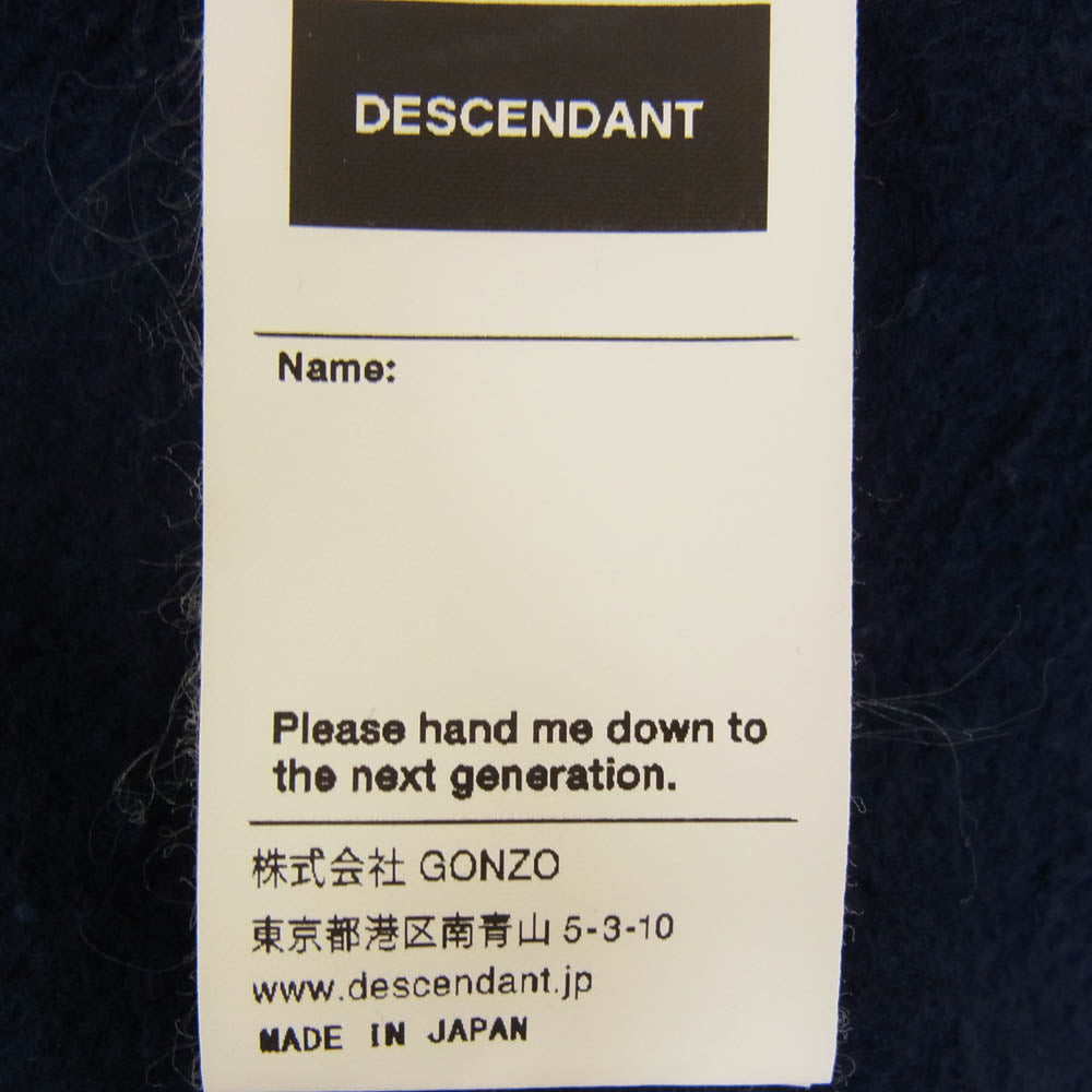 DESCENDANT ディセンダント 24AW DIRT CREW NECKクルーネック トレーナー スウェット ネイビー系 2【中古】