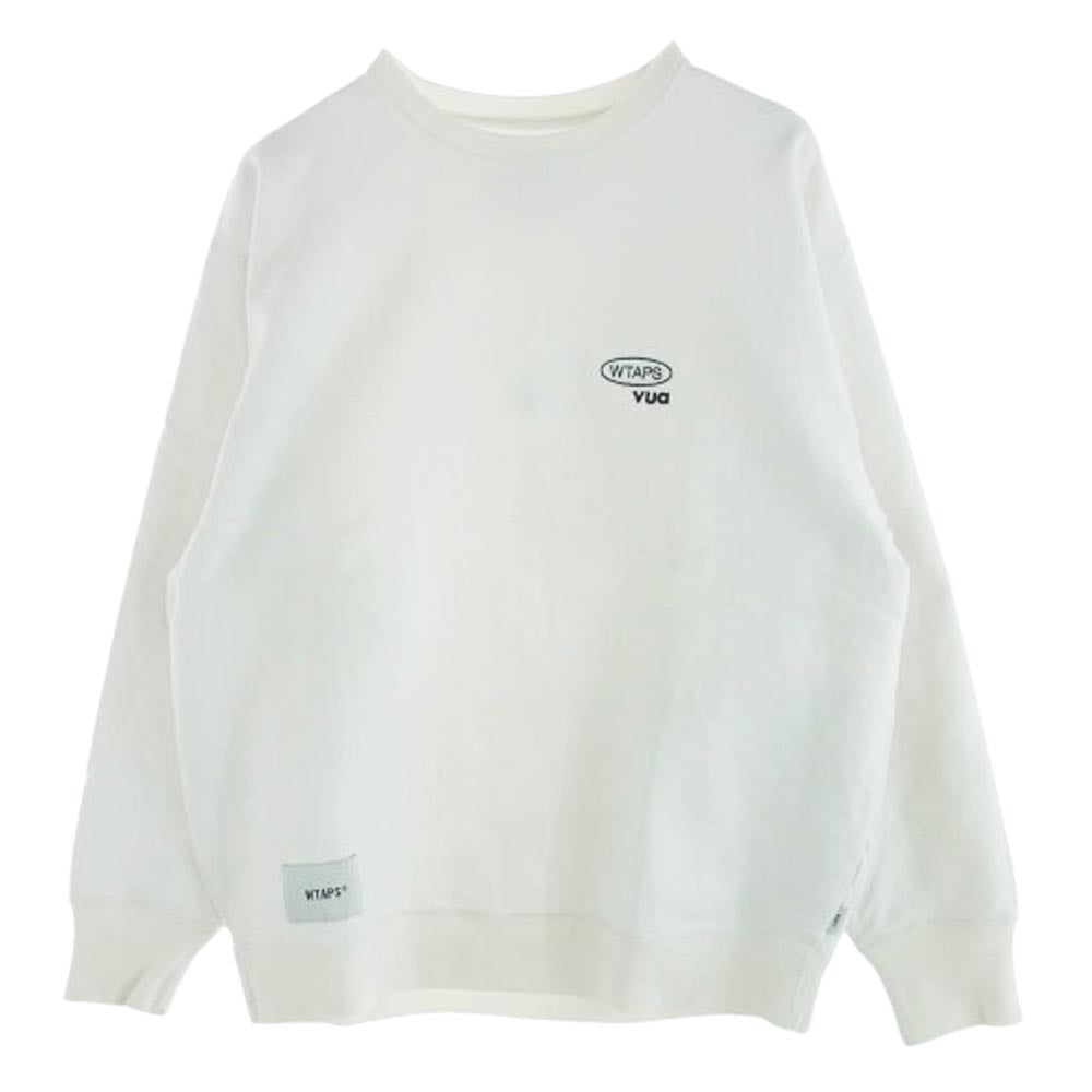 WTAPS ダブルタップス 23AW 232ATDT-CSM21 SWEATER COTTON.PROTECT コットン プロテクト スウェット トレーナー ホワイト ホワイト系 03【中古】