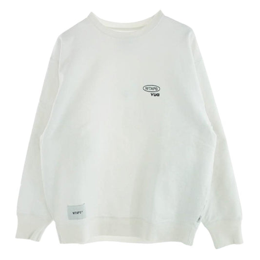 WTAPS ダブルタップス 23AW 232ATDT-CSM21 SWEATER COTTON.PROTECT コットン プロテクト スウェット トレーナー ホワイト ホワイト系 03【中古】