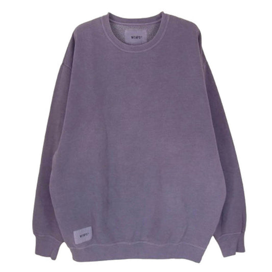 WTAPS ダブルタップス 24AW 242ATDT-CSM16 Sign 01 Sweater CTPL Purple サイン01 セーター CTPL クルーネック トレーナー スウェット パープル系 X02【中古】