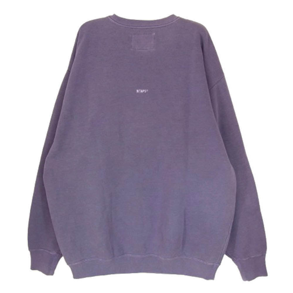 WTAPS ダブルタップス 24AW 242ATDT-CSM16 Sign 01 Sweater CTPL Purple サイン01 セーター CTPL クルーネック トレーナー スウェット パープル系 X02【中古】