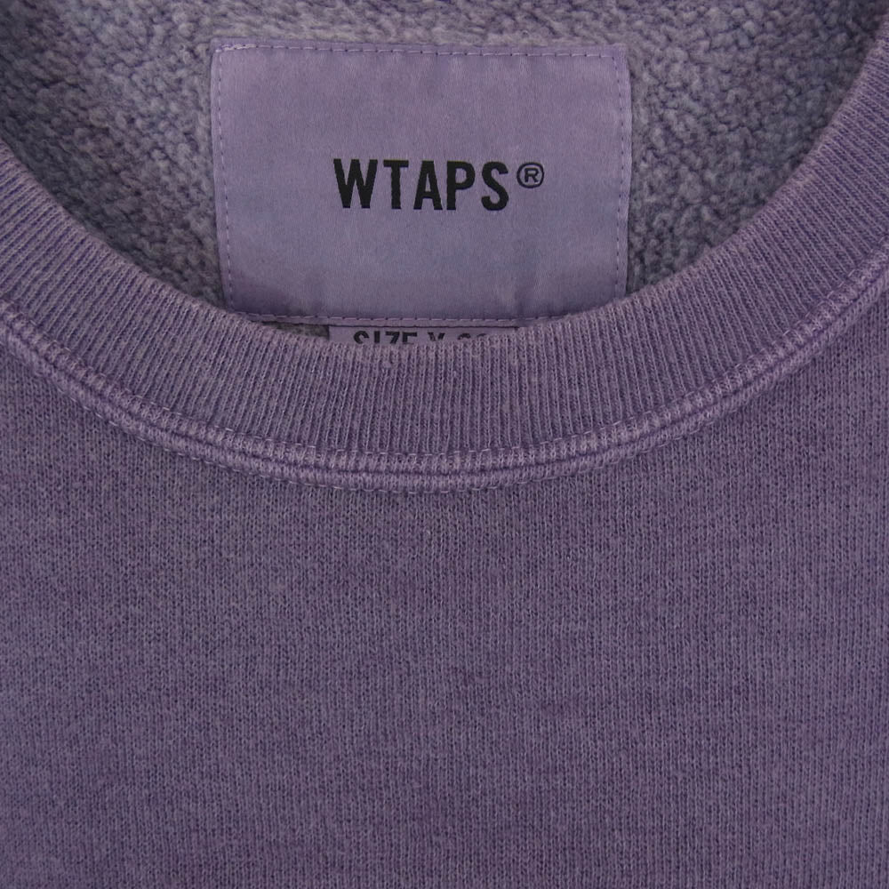 WTAPS ダブルタップス 24AW 242ATDT-CSM16 Sign 01 Sweater CTPL Purple サイン01 セーター CTPL クルーネック トレーナー スウェット パープル系 X02【中古】