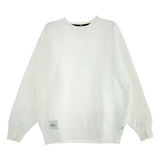 WTAPS ダブルタップス 24AW 242ATDT-CSM22 SIGN 02 SWEATER COTTON サイン スウェット コットン クルーネック トレーナー スウェット ホワイト ホワイト系 02【中古】