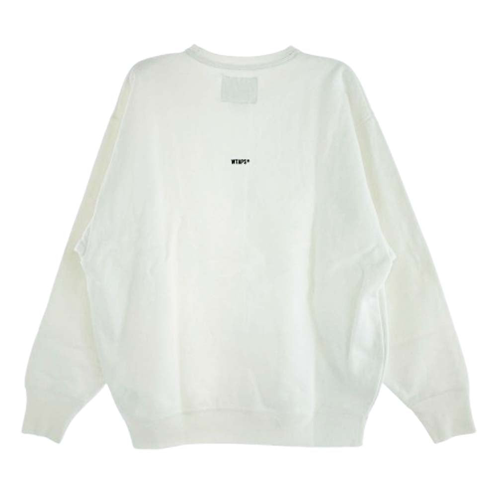 WTAPS ダブルタップス 24AW 242ATDT-CSM22 SIGN 02 SWEATER COTTON サイン スウェット コットン クルーネック トレーナー スウェット ホワイト ホワイト系 02【中古】