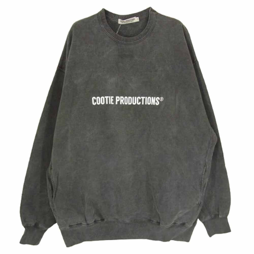 COOTIE クーティー Pigment Dyed Sweat Crew ピグメント ダイ クルーネック スウェット ブラック系 L【中古】