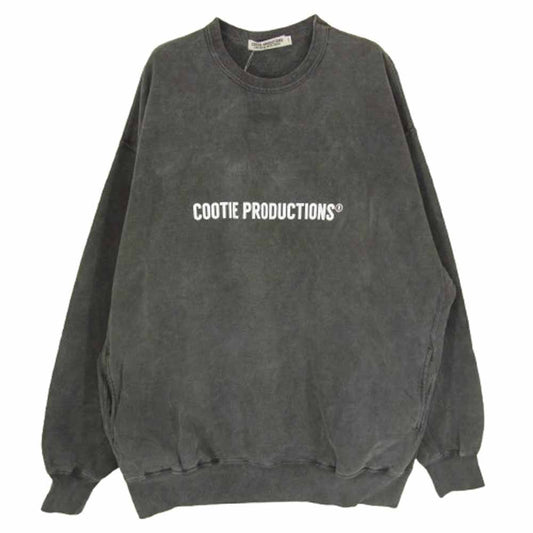 COOTIE クーティー Pigment Dyed Sweat Crew ピグメント ダイ クルーネック スウェット ブラック系 L【中古】