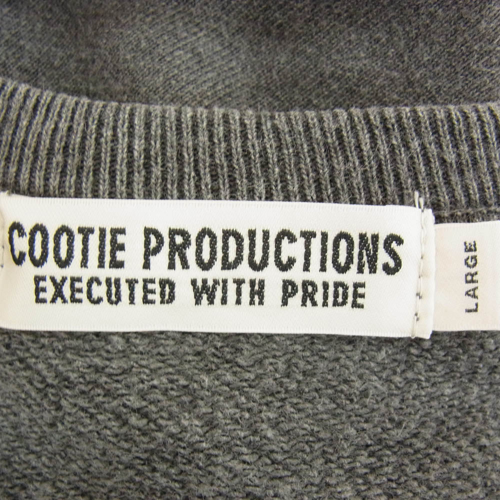 COOTIE クーティー Pigment Dyed Sweat Crew ピグメント ダイ クルーネック スウェット ブラック系 L【中古】
