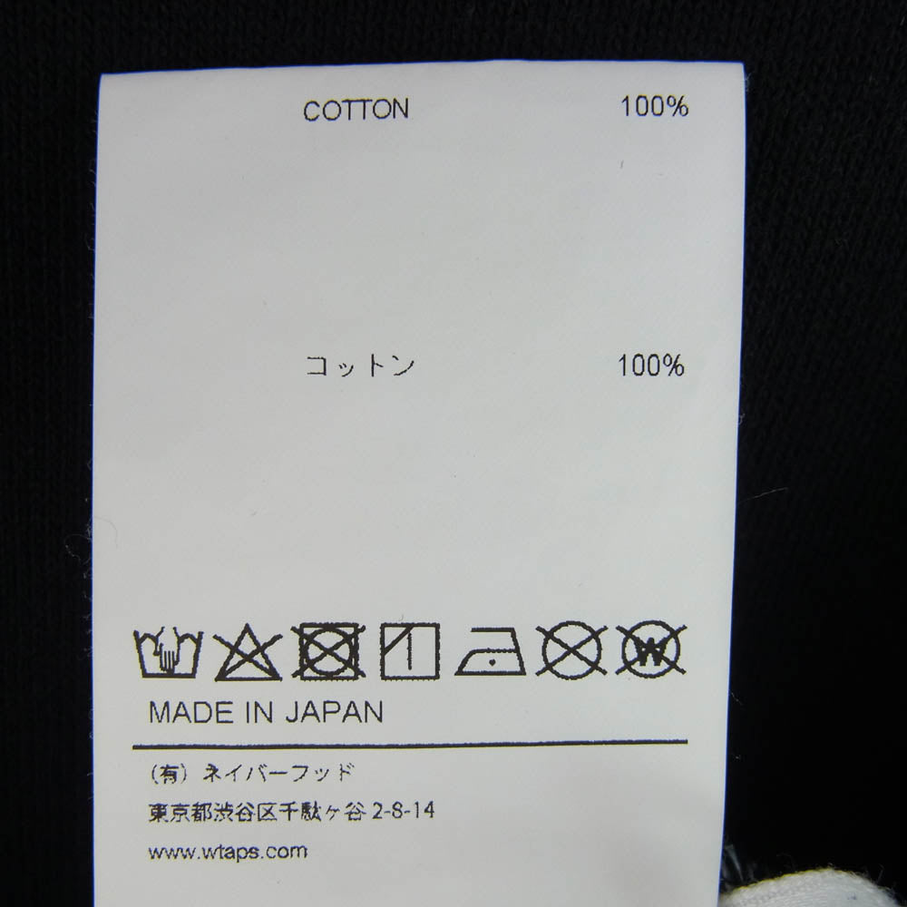 WTAPS ダブルタップス 24AW 242ATDT-CSM22 SIGN 02 SWEATER COTTON サイン スウェット コットン クルーネック トレーナー スウェット ブラック ブラック系 2【中古】