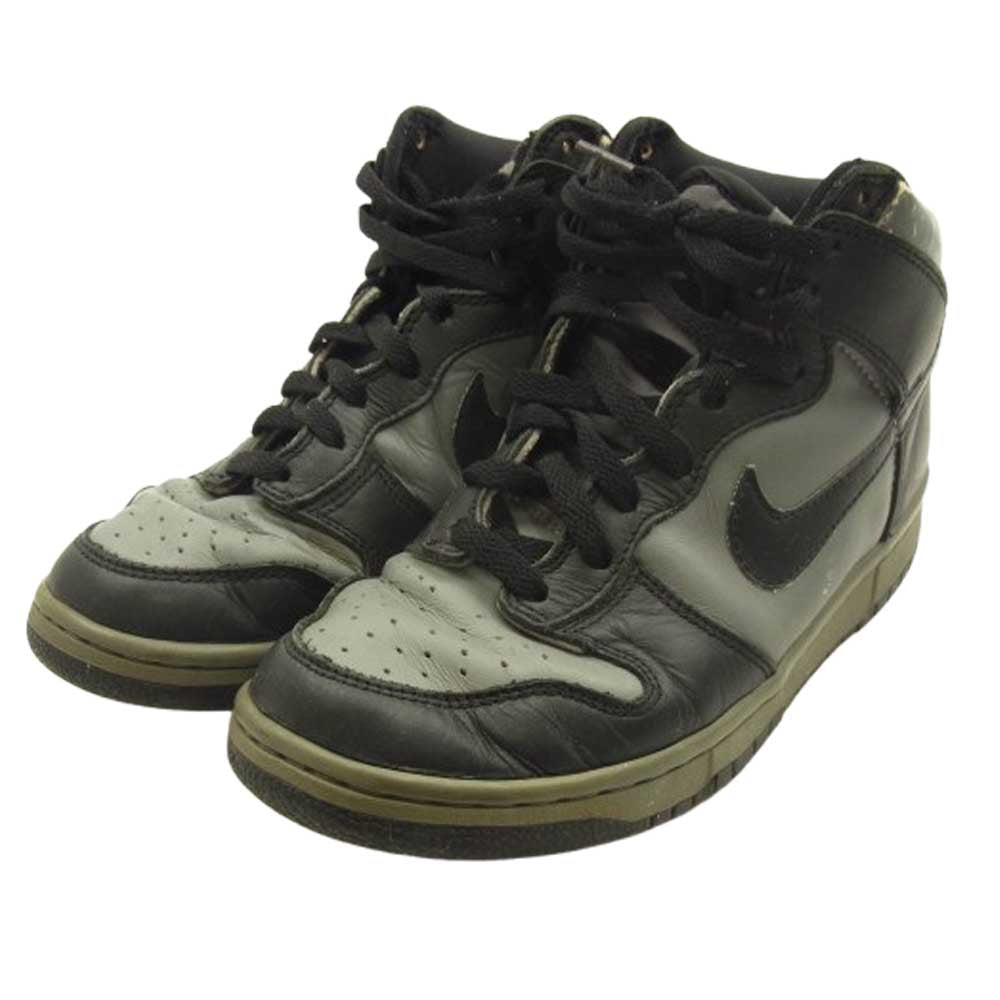 NIKE ナイキ 630335-002 DUNK HIGH BLACK COOL GREY ダンクハイ ハイカットスニーカー ブラック系 グレー系 25.5cm【中古】