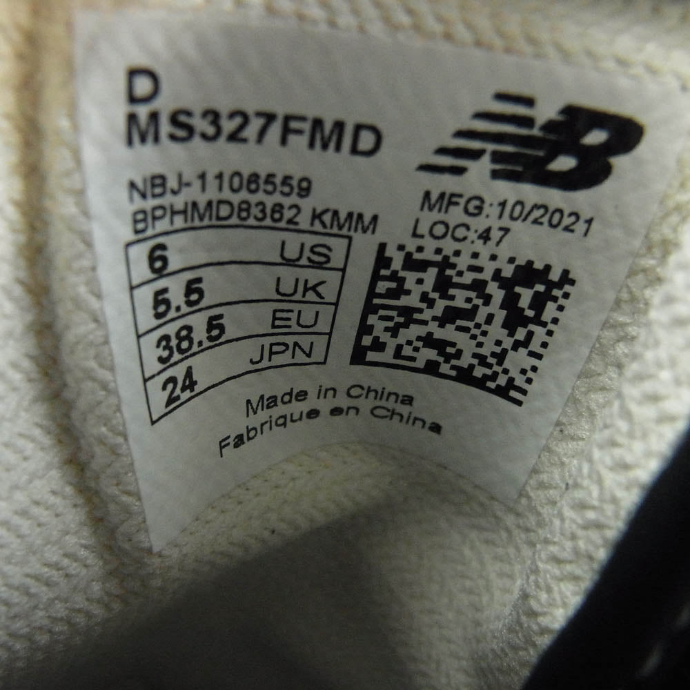 NEW BALANCE ニューバランス × FRANC MULLER フランク ミュラー MS327FMD ローカット スニーカー ブラック系 24cm【極上美品】【中古】