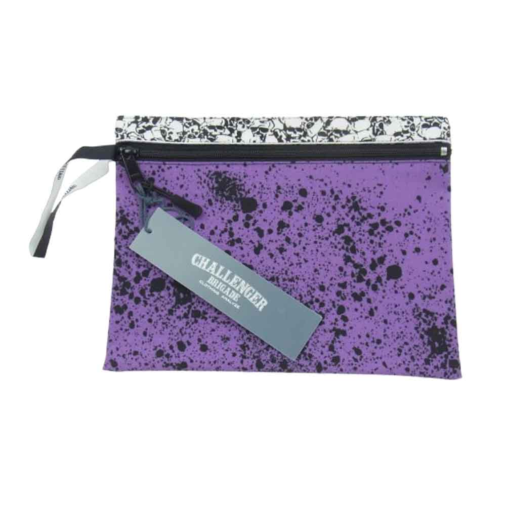CHALLENGER チャレンジャー CLG-AC 023-047 80'S MINI POUCH Multi ミニ ポーチ ホワイト系 パープル系【新古品】【未使用】【中古】