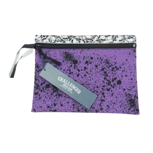 CHALLENGER チャレンジャー CLG-AC 023-047 80'S MINI POUCH Multi ミニ ポーチ ホワイト系 パープル系【新古品】【未使用】【中古】