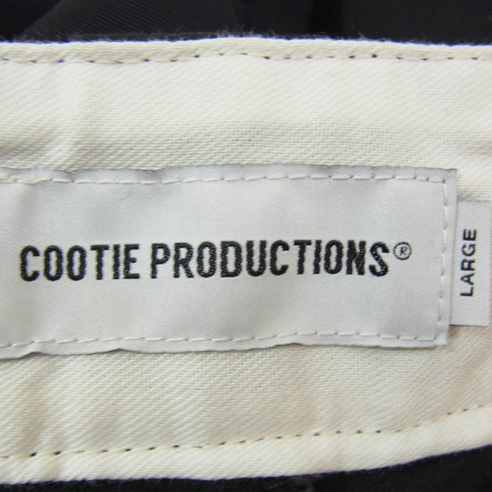 COOTIE クーティー スラックス 無地 日本製 コットン パンツ ブラック系 L【中古】
