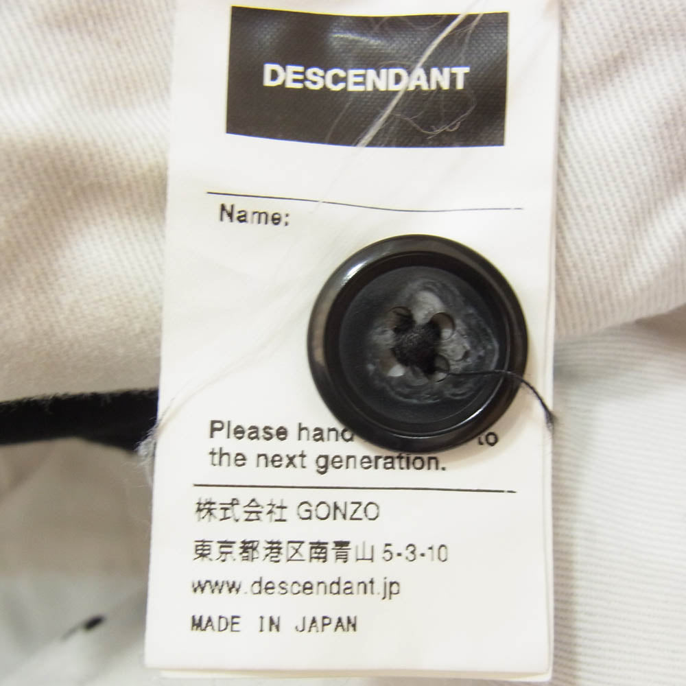 DESCENDANT ディセンダント DC-3 WIDE TWILL TROUSERS ワイド ツイル トラウザーズ パンツ ブラック系 3【中古】