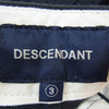 DESCENDANT ディセンダント DC-3 WIDE TWILL TROUSERS ワイド ツイル トラウザーズ パンツ ネイビー系 3【中古】