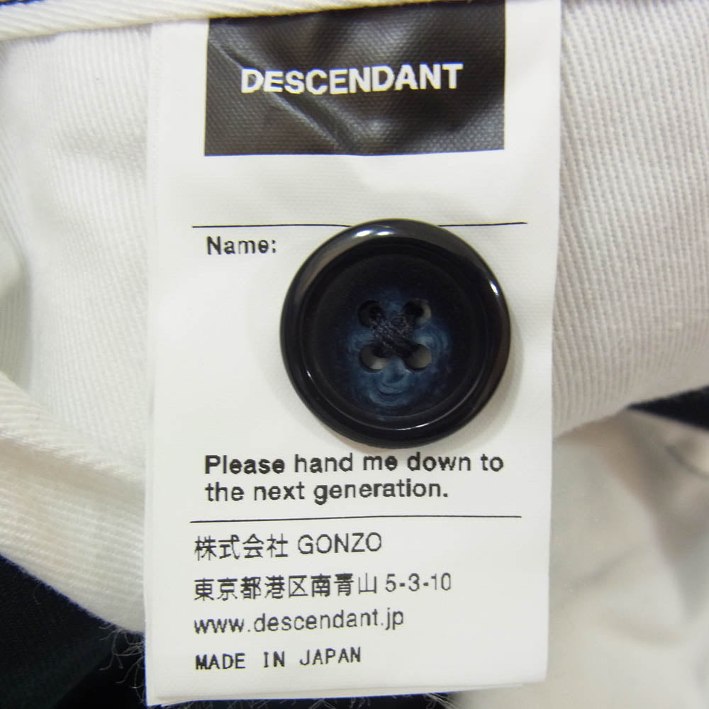 DESCENDANT ディセンダント SF WIDE TROUSERS ワイド ラウザーズ パンツ ネイビー系 3【中古】