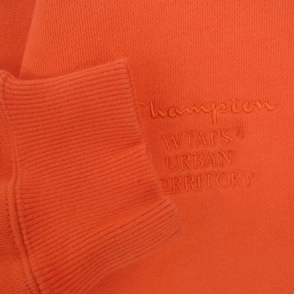 WTAPS ダブルタップス C8-Z018 Champion チャンピオン クルーネック スウェット シャツ オレンジ レッド系 XL【中古】