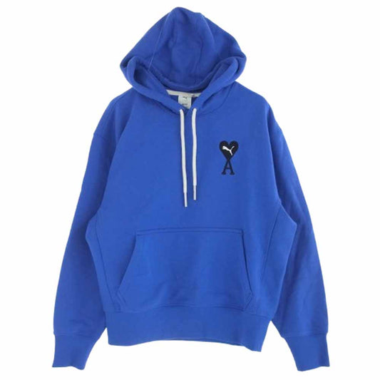 AMI PARIS アミパリス 534069-93 PUMA AMI Hoodie  プーマ プルオーバー パーカー ブルー ブルー系 S【美品】【中古】
