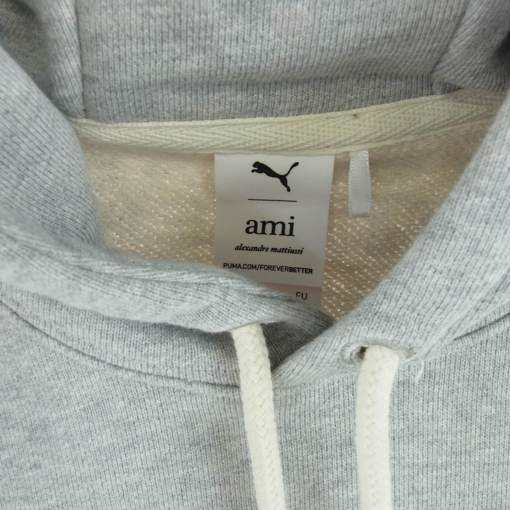 AMI PARIS アミパリス 534069-04 PUMA AMI Hoodie Grey プーマ プルオーバー パーカー グレー グレー系 S【美品】【中古】