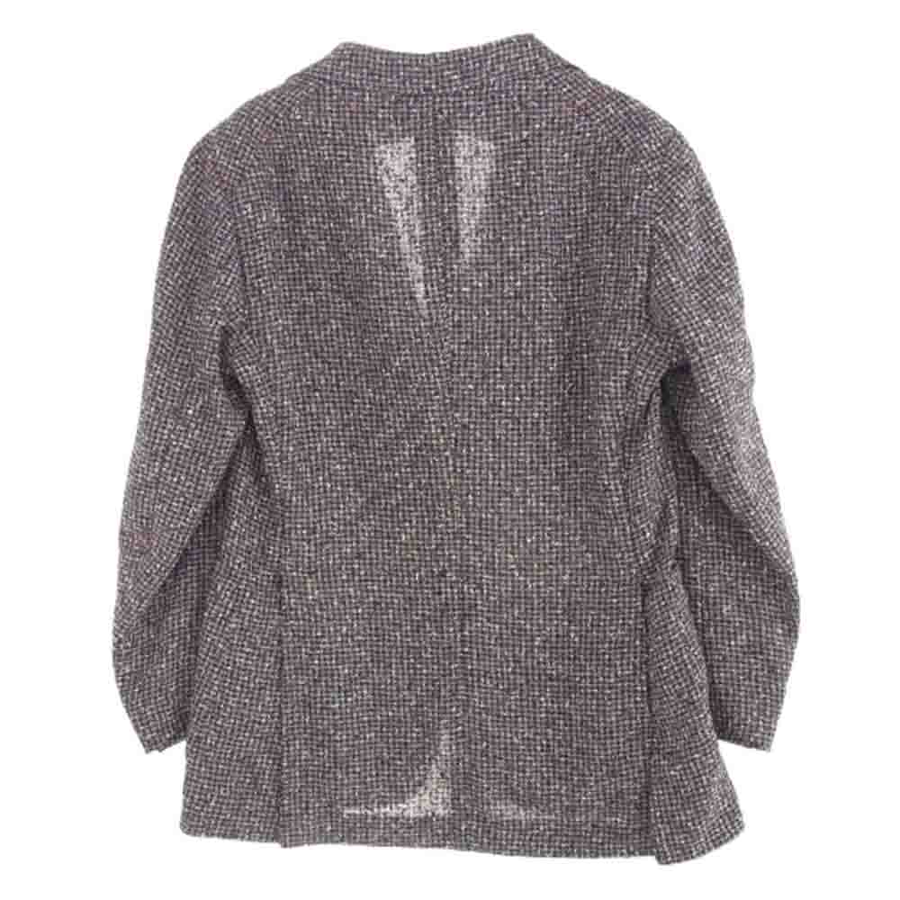 タリアトーレ 1SMC22K 85UEG033 イタリア製 リネン 2B ツイード テーラード ジャケット サイズ44 ブラウン系 44【極上美品】【中古】