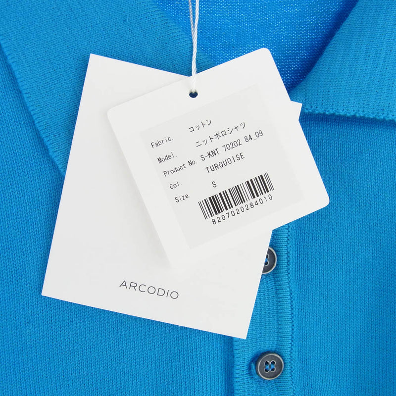 J6016 新品 アルコディオ イタリア製ニットポロシャツ ブルー系 L L＆Wデザイン】鹿の子ニットポロシャツ【AOKI公式通販】