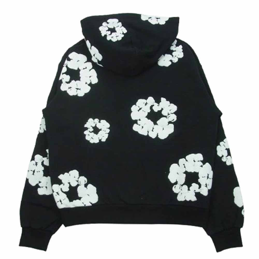 デニム ティアーズ Cotton Wreath コットン リース パーカー プルオーバー ポルトガル製 ブラック系 L【中古】